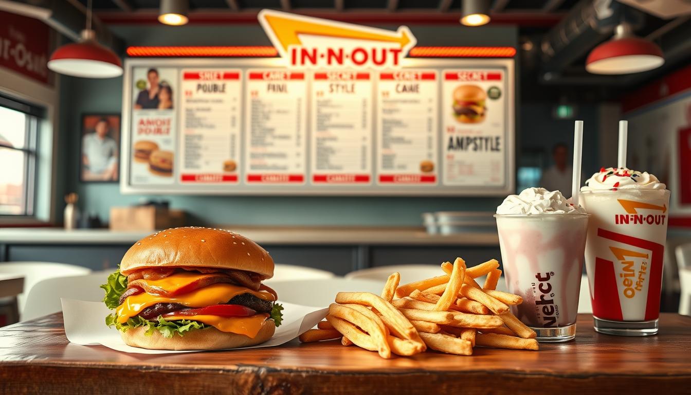 in n out burger menu